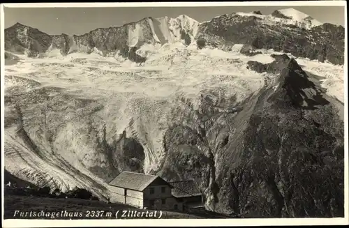 Foto Ak Zillertal Tirol, Furtschagelhaus, Gletscher