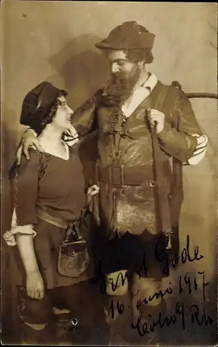 Foto Ak Schauspieler Ernst Gode, Portrait als Wilhelm Tell, Autogramm