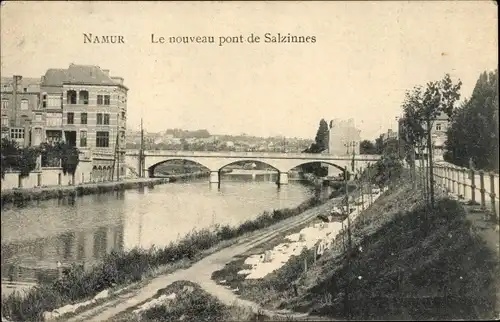 Ak Namur Wallonien, Le nouveau pont de Salzinnes