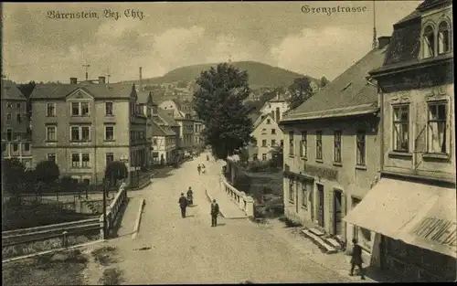 Ak Bärenstein im Erzgebirge, Grenzstraße