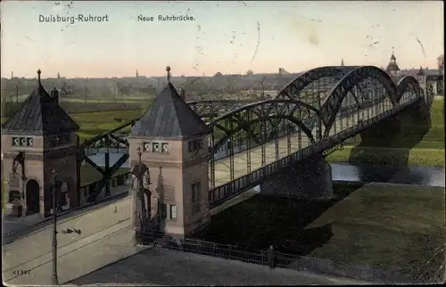 Ak Ruhrort Duisburg im Ruhrgebiet, Neue Ruhrbrücke