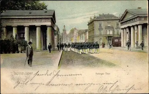 Ak Düsseldorf am Rhein, Ratinger Tor