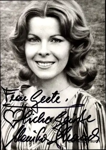 Ak Schauspielerin Monika Strauch, Portrait, Autogramm