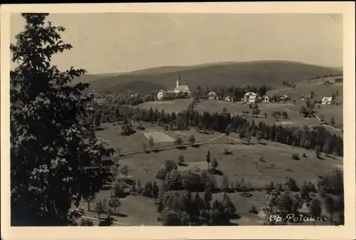 Ak Horní Polubný Ober Polaun Region Reichenberg, Ort mit Umgebung
