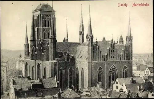 Ak Gdańsk Danzig, Marienkirche