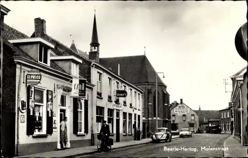 Ak Baarle Hertog Flandern Antwerpen, Molenstraat, Hotel-Restaurant, Geschäfte