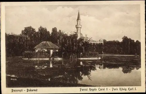 Ak București Bukarest Rumänien, Parcul Regele Carol I, König Karl I Park