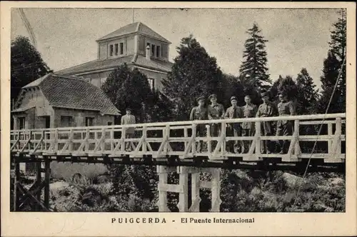 Ak Puigcerda Katalonien, El Puente International