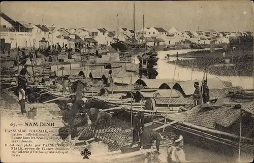 Ak Nam Dinh Vietnam, L'Annuaire Colonial, Fischer, Hafen