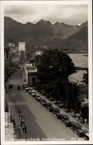 Ak Santa Cruz de Tenerife Teneriffa Kanarische Inseln Spanien, Rambla de Ravenet, Tankstelle