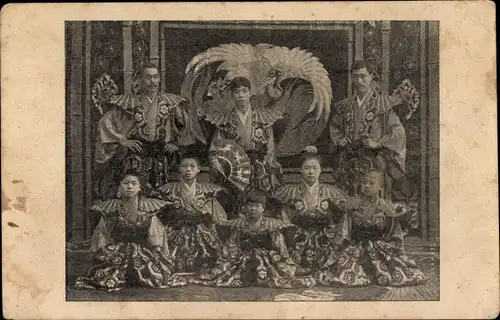 Ak China, Chinesen, Gruppenbild