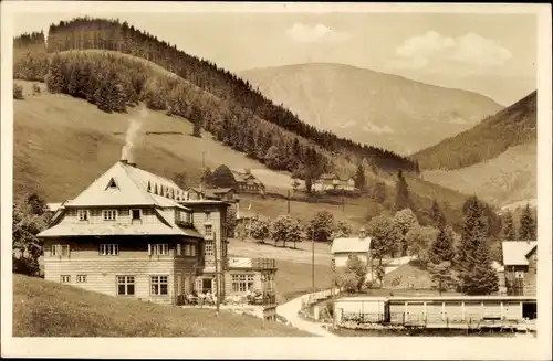 Ak Pec pod Sněžkou Petzer Riesengebirge Region Königgrätz, Zotavovna Hradec