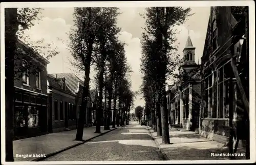 Ak Bergambacht Südholland, Raadhuisstraat