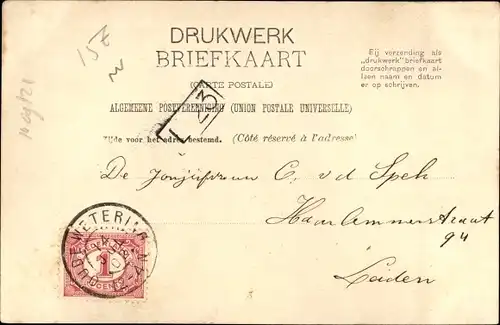 Ak Oude Wetering Südholland, Gezicht op de Wetering, Boote