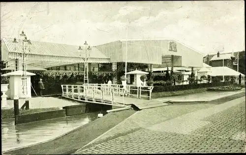 Ak Boskoop Alphen aan den Rijn Südholland Niederlande, Dorfansicht, Brücke, Fluss