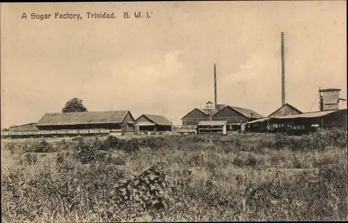 Ak Trinidad and Tobago, Sugar Factory, Zuckerfabrik