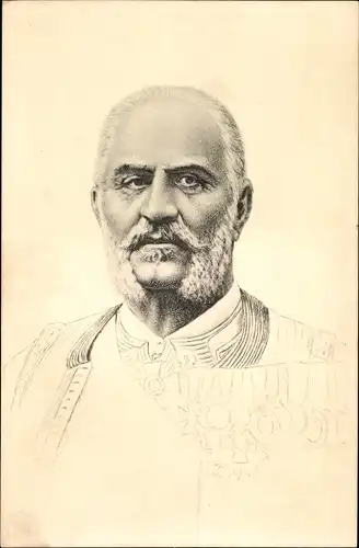 Ak Nikolaus I, König von Montenegro, Portrait