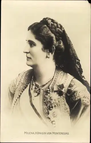 Ak Milena, Königin von Montenegro, Portrait