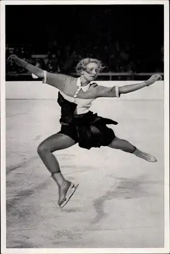 Sammelbild Olympia 1936, Tschechische Eiskunstläuferin Vera Hruba