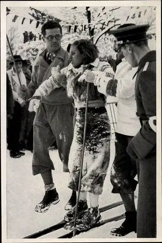 Sammelbild Olympia 1936, Spanische Skiläuferin Margot Moles de Pina
