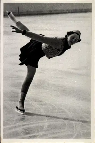 Sammelbild Olympia 1936, Deutsche Eiskunstläuferin Viktoria Lindpaintner