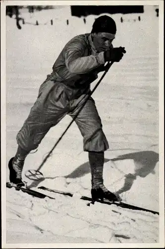 Sammelbild Olympia 1936, Skilangläufer Oddbjörn Hagen, Portrait