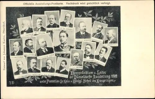 Ak Düsseldorf, Ehrenpräsidium d. Ausstellung 1902, Kronprinz Wilhelm von Preußen