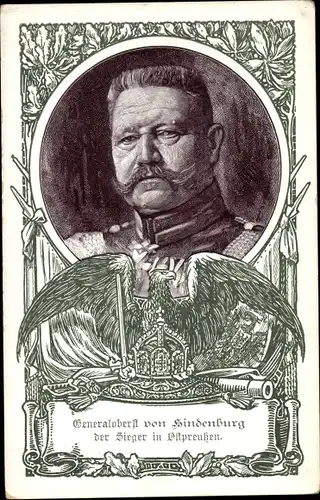 Ak Generaloberst von Hindenburg, der Sieger in Ostpreußen