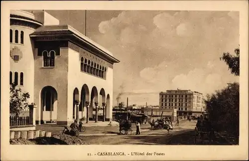 Ak Casablanca Marokko, L'Hôtel des Postes, Postamt