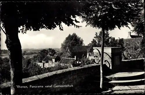 Ak Rhenen Utrecht, Panorama vanaf Gemeentehuis