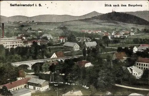 Ak Seifhennersdorf Sachsen, Blick zum Burgsberg