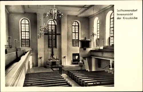 Ak Seifhennersdorf Sachsen, Innenansicht der Kreuzkirche