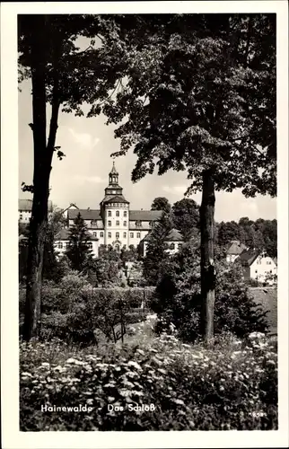 Ak Hainewalde b. Zittau, Blick auf das Schloss