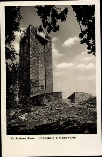 Ak Hainewalde Oberlausitz, Dr. Heinke Turm, Breiteberg