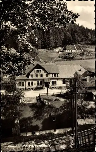 Ak Morgenröthe Rautenkranz Muldenhammer im Vogtland, Ortsansicht, Gasthaus