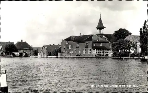 Ak Koudekerk aan den Rijn Südholland, Gebäude, Gewässer, Turm