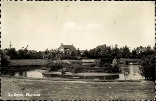 Ak Zuidbroek Groningen Niederlande, Plantsoen