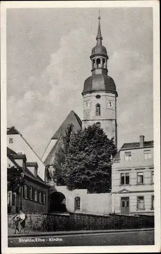 Ak Strehla an der Elbe Sachsen, Kirche