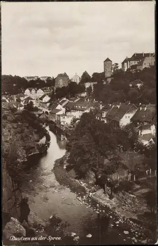 Ak Bautzen der Lausitz, Sicht von der Spree aus