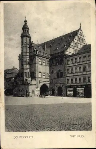 Ak Schweinfurt in Unterfranken Bayern, Rathaus