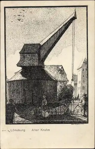 Künstler Ak Blossfeld, K., Lüneburg in Niedersachsen, Alter Krahn