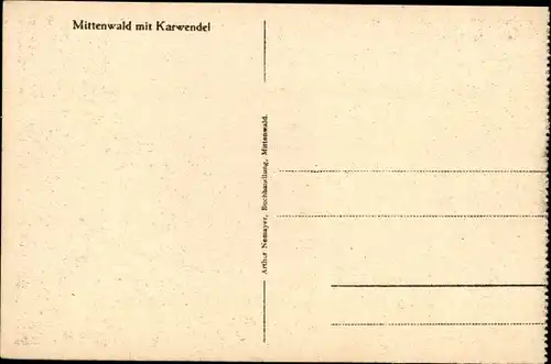 Ak Mittenwald in Oberbayern, Karwendel