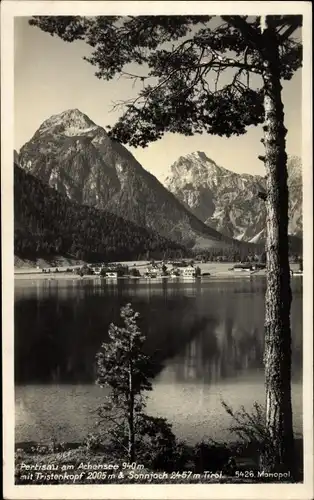 Ak Pertisau Eben am Achensee in Tirol, mit Tristenkopf und Sonnjoch