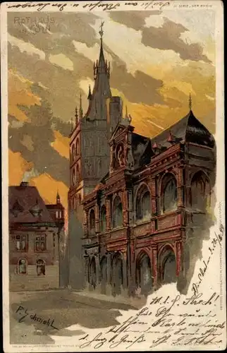 Künstler Ak Schmohl, P., Köln am Rhein, Rathaus
