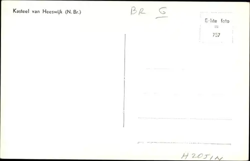 Ak Heeswijk Nordbrabant, Kasteel