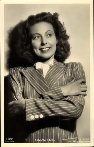 Ak Schauspielerin Carola Höhn, Portrait, Ross 3370/1