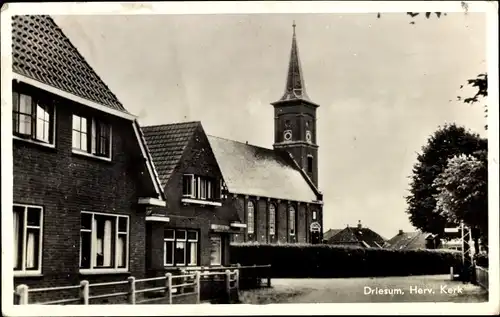 Ak Driezum Driesum Friesland Niederlande, Herv. Kerk