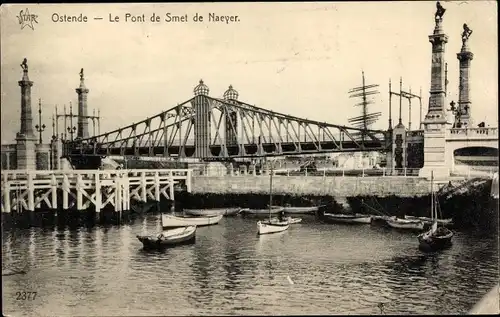 Ak Oostende Ostende Westflandern, Le Pont de Smet de Naeyer