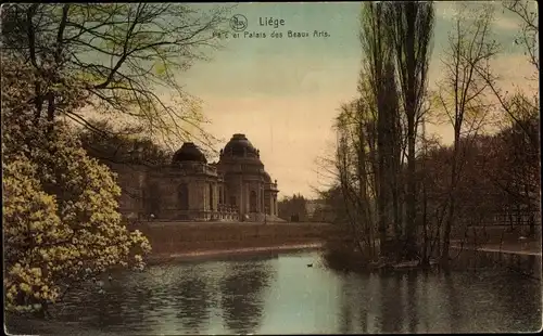 Ak Liège Lüttich Wallonien, Parc et Palais des Beaux Arts