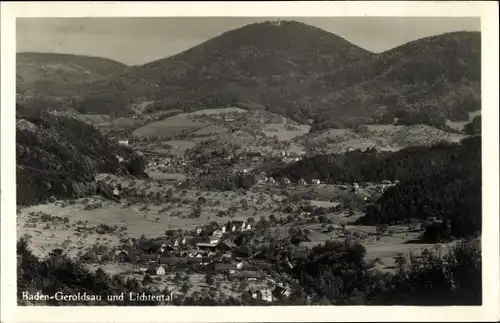 Ak Geroldsau Lichtental Baden Baden am Schwarzwald, Panorama